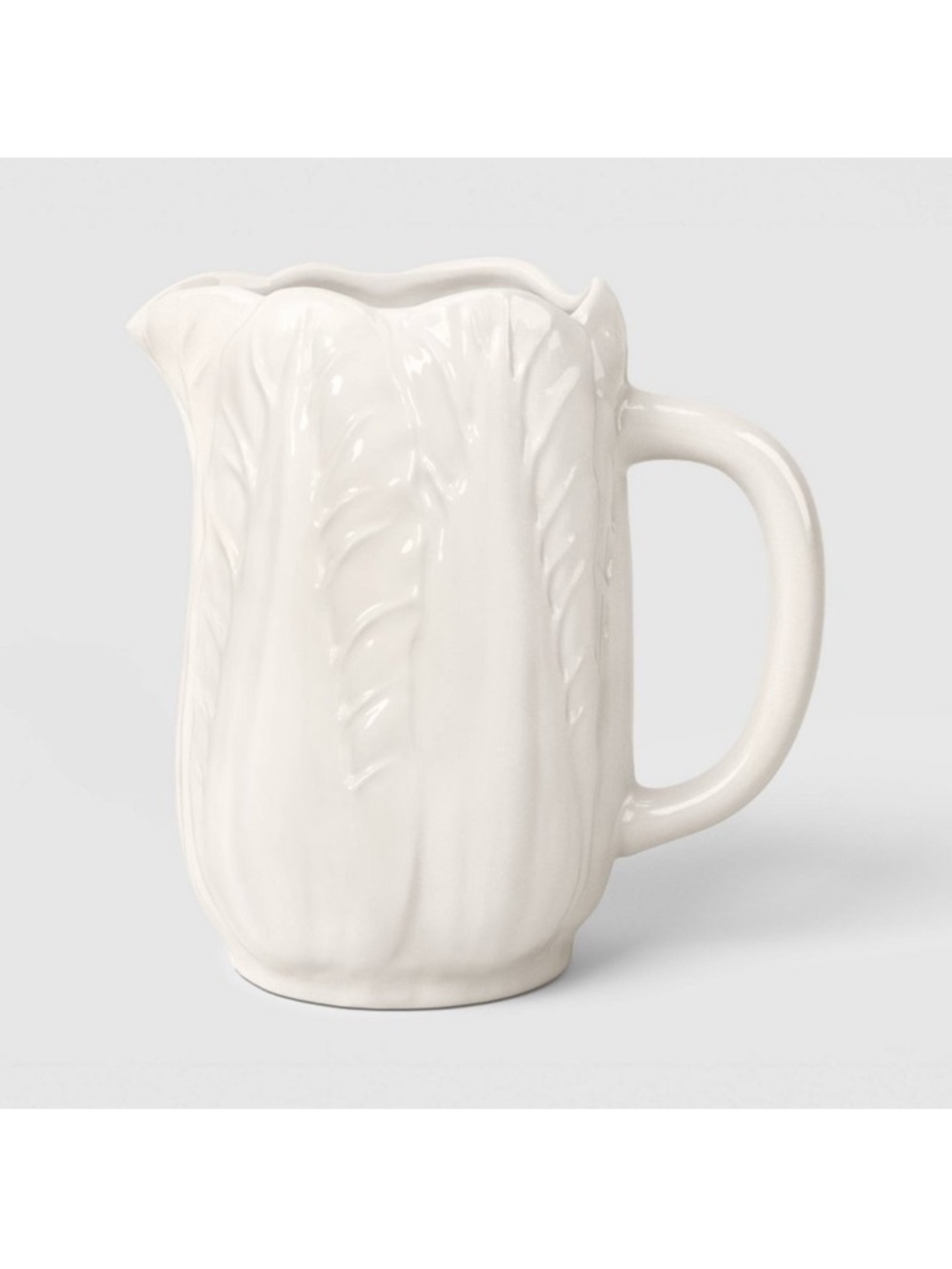 69Fl Oz Stoneware Radicchio Pitcher white